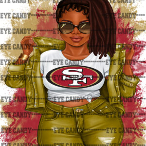 49ers Chic DTF, 49ers Girl PNG