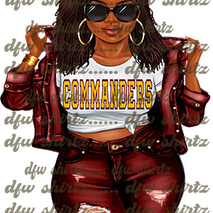 Commanders Girl, Washington Girl, Commanders Black Female PNG, Download