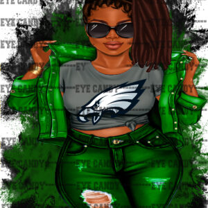 Eagles Chic DTF, Eagles Girl DTF, Best Eagles DTF, Black Female Eagles Fan