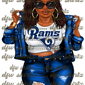 Rams Girl, Rams Black Female PNG, Rams Female Download