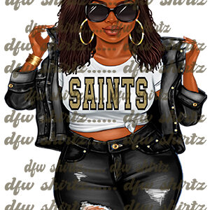Saints Black Female PNG, Saints Who Dat, Saints Download