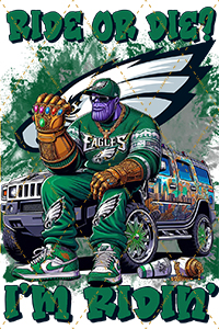 Ride or Die Eagles Thanos, Eagles Best PNG, Eagles Football