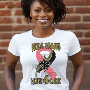 Cancer Ribbon Female Shirts -Saints
