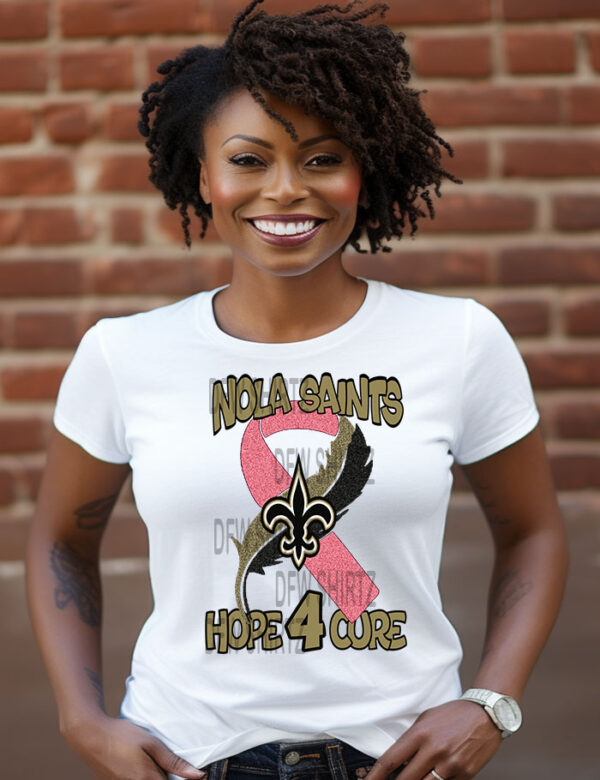 Cancer Ribbon Female Shirts -Saints