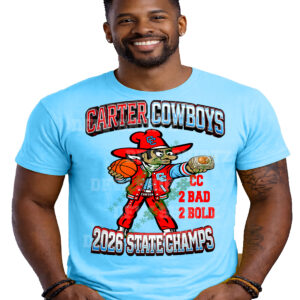 DW Carter Cowboys 2026 Championship Shirt Blue, Unisex Carter Cowboys Shirt