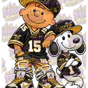 Charlie Brown and Snoop Alabama State DTF Print