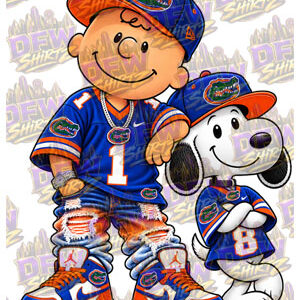 Charlie Brown and Snoopy Florida Gators DTF